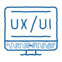 UX ui design scarabocchio icona mano disegnato illustrazione vettore