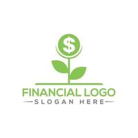 finanziario logo design con vettore formato.