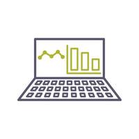 unico in linea statistiche vettore icona