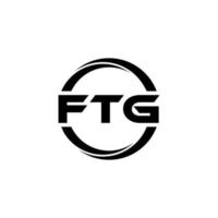 ftg lettera logo design nel illustrazione. vettore logo, calligrafia disegni per logo, manifesto, invito, eccetera.