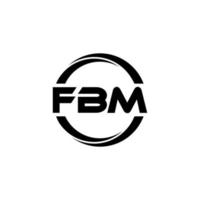 fbm lettera logo design nel illustrazione. vettore logo, calligrafia disegni per logo, manifesto, invito, eccetera.