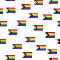 senza soluzione di continuità modello con nuovo lgbt bandiera, cuori, testo, fiore e bandiera. gay orgoglio. orgoglio mese. amore, LGBTQ vettore