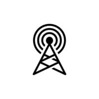 antenna semplice piatto icona vettore illustrazione