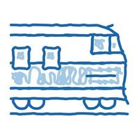 suburbano elettrico treno scarabocchio icona mano disegnato illustrazione vettore