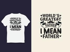 Il padre di giorno tipografia t camicia design con vettore