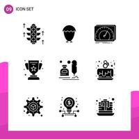 glifo icona impostato imballare di 9 solido icone isolato su bianca sfondo per di risposta sito web design Stampa e mobile applicazioni creativo nero icona vettore sfondo