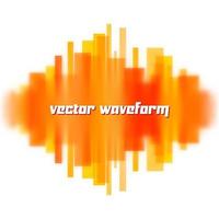 sfocato vettore waveform fatto di trasparente arancia Linee