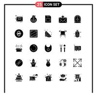 25 creativo icone moderno segni e simboli di arco preferiti carta Busta comunicazione modificabile vettore design elementi