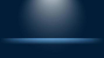 blu astratto sfondo. vuoto buio scena con riflettore e illuminazione su pavimento nel studio camera vettore