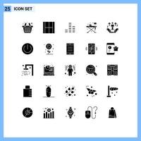 25 creativo icone moderno segni e simboli di uomo utente musica tavolo vivente modificabile vettore design elementi