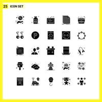 25 creativo icone moderno segni e simboli di dati codice siero binario sociale modificabile vettore design elementi