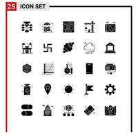 25 creativo icone moderno segni e simboli di dispositivo costruzione strada architettura cursore modificabile vettore design elementi