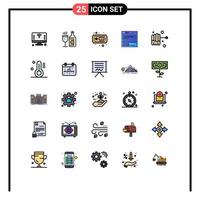 impostato di 25 moderno ui icone simboli segni per miele codice bevi calcolo file modificabile vettore design elementi
