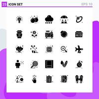 25 creativo icone moderno segni e simboli di rischio gestione giocare attività commerciale notte modificabile vettore design elementi