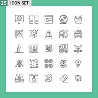25 creativo icone moderno segni e simboli di disco dj foto disco sviluppo modificabile vettore design elementi