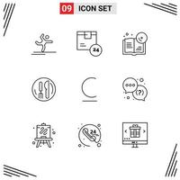 9 creativo icone moderno segni e simboli di bulgaro ginocchio tempo servizio CD modificabile vettore design elementi