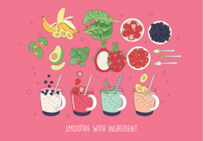 smoothie and ingredient vector vol 2