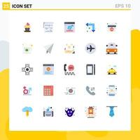 impostato di 25 moderno ui icone simboli segni per ecologia calendario del browser giù frecce modificabile vettore design elementi