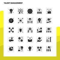 25 talento gestione icona impostato solido glifo icona vettore illustrazione modello per ragnatela e mobile idee per attività commerciale azienda