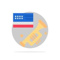 bandiera altoparlante lode americano astratto cerchio sfondo piatto colore icona vettore