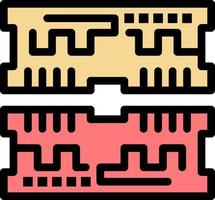 carte componente computer piatto colore icona vettore icona bandiera modello