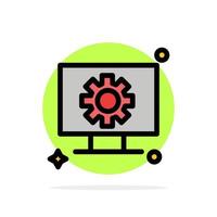 computer hardware ambientazione Ingranaggio astratto cerchio sfondo piatto colore icona vettore