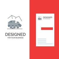 esplorazione pianeta rover superficie trasporto grigio logo design e attività commerciale carta modello vettore