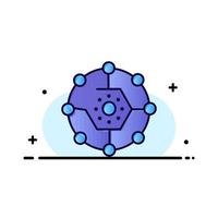 calcolo calcolo Condividere connettività Rete Condividere attività commerciale logo modello piatto colore vettore
