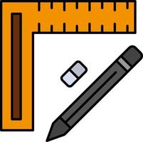 righello costruzione matita riparazione design piatto colore icona vettore icona bandiera modello
