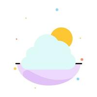 cielo nube sole nuvoloso astratto piatto colore icona modello vettore