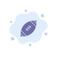 americano palla calcio nfl Rugby blu icona su astratto nube sfondo vettore
