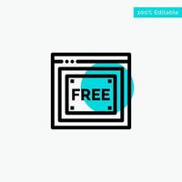 gratuito accesso Internet tecnologia gratuito turchese evidenziare cerchio punto vettore icona