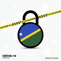 Salomone isole serratura giù serratura coronavirus pandemia consapevolezza modello covid19 serratura giù design vettore
