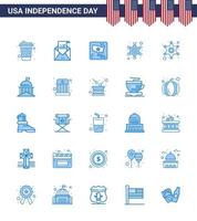 contento indipendenza giorno Stati Uniti d'America imballare di 25 creativo blues di bandiera polizia cartello americano stella uomini modificabile Stati Uniti d'America giorno vettore design elementi