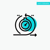 agile ciclo sviluppo veloce iterazione turchese evidenziare cerchio punto vettore icona