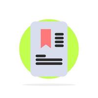 mobile etichetta sull'istruzione astratto cerchio sfondo piatto colore icona vettore