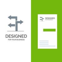freccia direzione navigazione grigio logo design e attività commerciale carta modello vettore