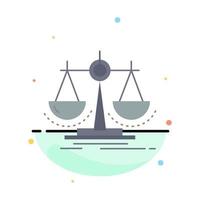 equilibrio decisione giustizia legge scala piatto colore icona vettore