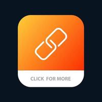 clip carta perno metallo mobile App pulsante androide e ios linea versione vettore