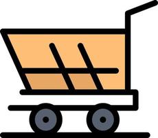 carrello carrello shopping acquistare attività commerciale logo modello piatto colore vettore