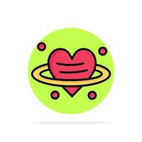 cuore amore San Valentino giorno astratto cerchio sfondo piatto colore icona vettore
