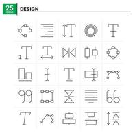 25 design icona impostato vettore sfondo