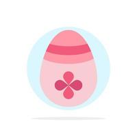 decorazione Pasqua Pasqua uovo uovo astratto cerchio sfondo piatto colore icona vettore