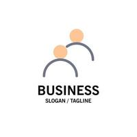 utente guardato avatar di base attività commerciale logo modello piatto colore vettore