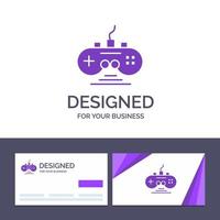 creativo attività commerciale carta e logo modello controllore gioco gioco controllore gamepad vettore illustrazione