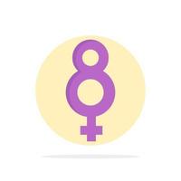 otto 8 simbolo femmina astratto cerchio sfondo piatto colore icona vettore