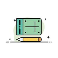 mobile matita in linea formazione scolastica attività commerciale logo modello piatto colore vettore