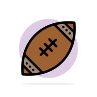 americano palla calcio nfl Rugby astratto cerchio sfondo piatto colore icona vettore