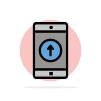 applicazione mobile mobile applicazione smartphone inviato astratto cerchio sfondo piatto colore icona vettore