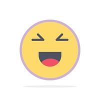 Chiacchierare emoji Sorridi contento astratto cerchio sfondo piatto colore icona vettore
